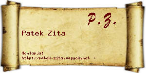 Patek Zita névjegykártya